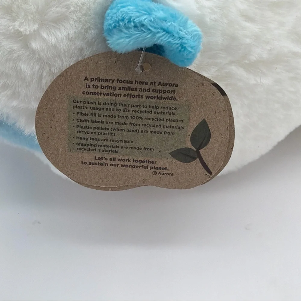 Aurora Medium White Spudsters Yanni Yeti Adorable Stuffed Animal Plush - Picture 10 of 11